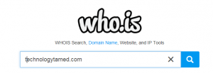 WhoIs image used to check a website